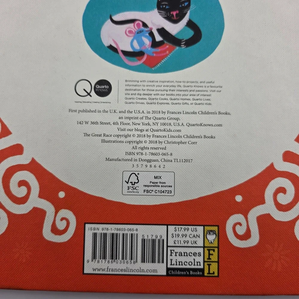 The Great Race Story of the‎ Chinese Zodiac Christopher Corr Illustrated Book